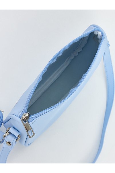 LC Waikiki Blue Stitch Figured Girl's T-Shirt Shoulder Bag