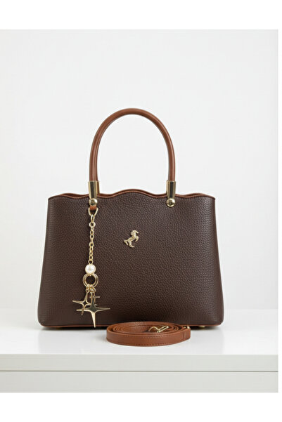 Çanta Trend Miami Polo Clup Women's Shoulder Bag with Faux Leather Shoulder a...