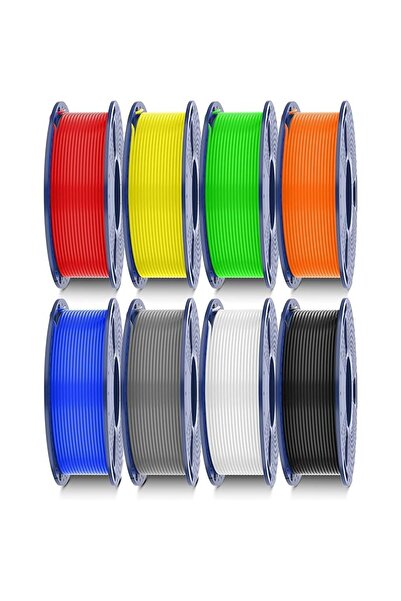 Sunlu Filament 3D PETG SUNLU, 8 role x 250g, Black+White+Gray+Red+Klein Blue+...