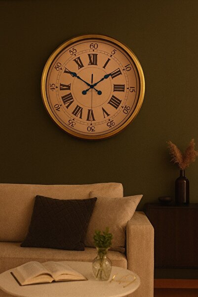 Nemere ساعة حائط معدنية عتيقة بأرقام رومانية مقاس 52 سم من NemereHome