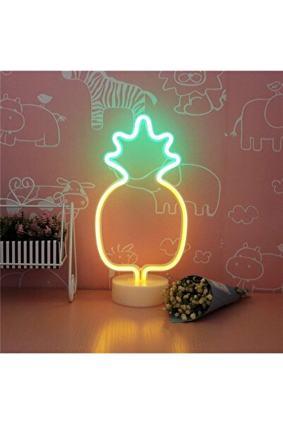 Greathings Lampă decorativă cu LED neon ananas și lampă cadou pentru noapte