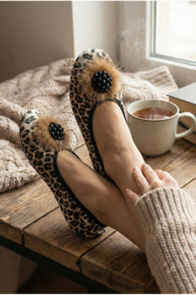 Mijja Velvet, Stoned and Furry Home Slippers, Daily Gift, Hajj Umrah Dowry Gi...