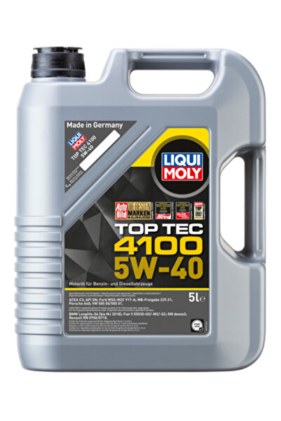 Liqui Moly Ulei de motor TOP TEC 4100 5W-40- API SN/CF; ACEA A3/B4/C3 (3700)- 5L