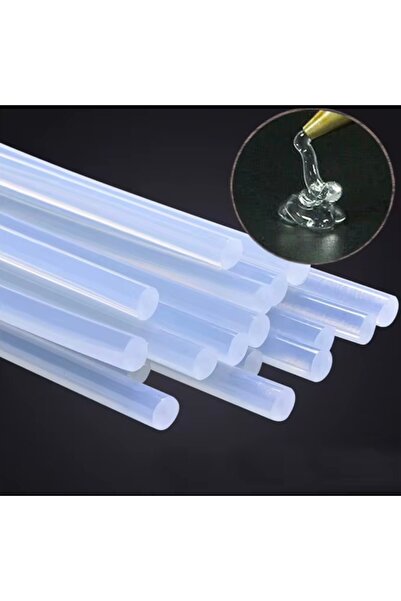 Genel Markalar Kalin Silikon Çubuk 10’Lu Paket – Şeffaf Yedek Silikon