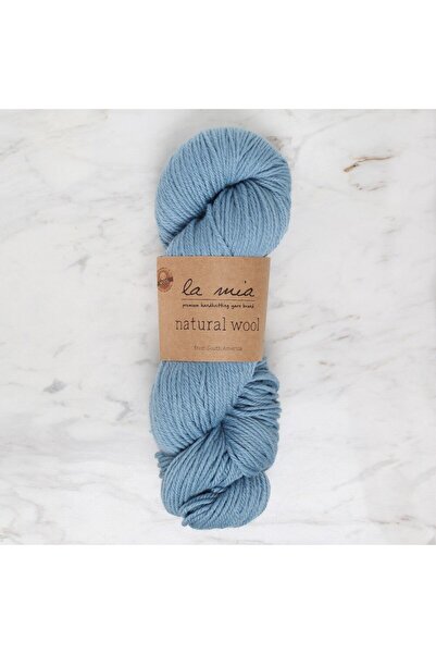 Nemere خيط صوف طبيعي أزرق للحياكة اليدوية - L204 - 34393 NemereHome