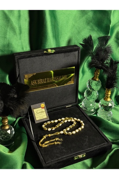 zikirmatik Kişiye özel tasarım,altın kaplama mine işlemeli Tesbih