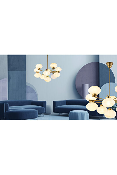 LampaLuce Modern Tasarımlar Pianeta Klasik Sarkıt Avizesi 11 Ampullü