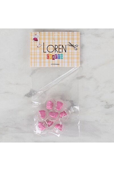 Leyaton Loren Crafts 8 Li Transparent Pink Foot Button - 252 Lwlhm-Ytrs345