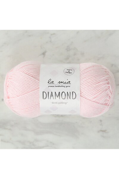 Leyaton خيط حياكة يدوي من لا ميا دايموند باللون الوردي الفاتح - L057 - 34256 ...