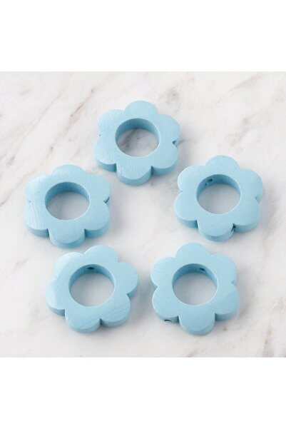 Leyaton لورين 5 قطع من الخرز الخشبي الأزرق ديزي LWLHM-YTRS345