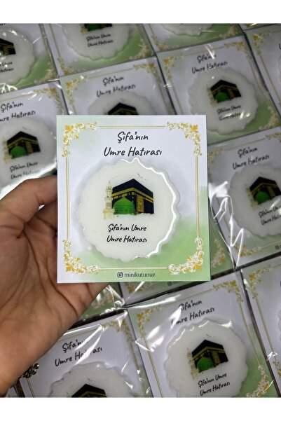 Tasarım 20 Adet Epoksi Umre Magnet Hediyelik