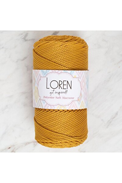 Leyaton Loren Polyester Soft Macrame Mustard Hand Knitting Yarn - Lm061 - 344...