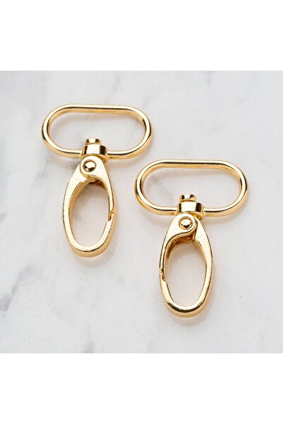 Leyaton سلسلة مفاتيح لورين 3 سم 2 قطعة باللون الذهبي من مكراميه كان LWLHM-YTR...