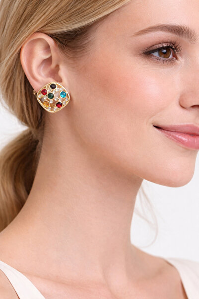 Girift Vintage Zent Colorful Crystal Stone Earrings