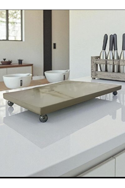 ozbience Şık 36x18 Porselen Sunumluk, Metal Ayaklı, Estetik ve Dayanıklı