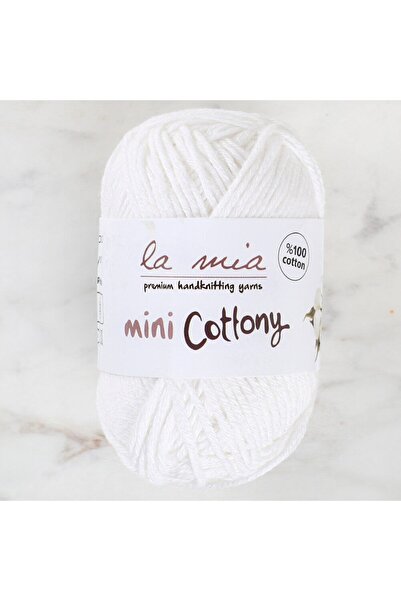 Leyaton خيط حياكة يدوي للأطفال من لا ميا ميني كوتوني 25 جرام أبيض اللون LWLHM...
