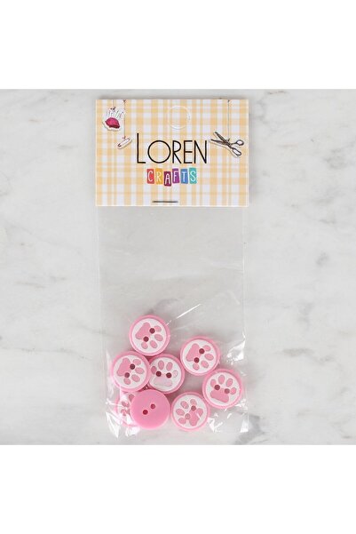 Leyaton لورين كرافتس 8 قطع من أزرار باتي الوردية - 615 LWLHM-YTRS345