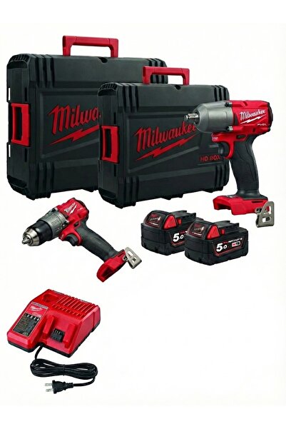 Milwaukee Electric Tool Milwaukee M18 FPP2F3-502X Kit dublu de găurit și chei...