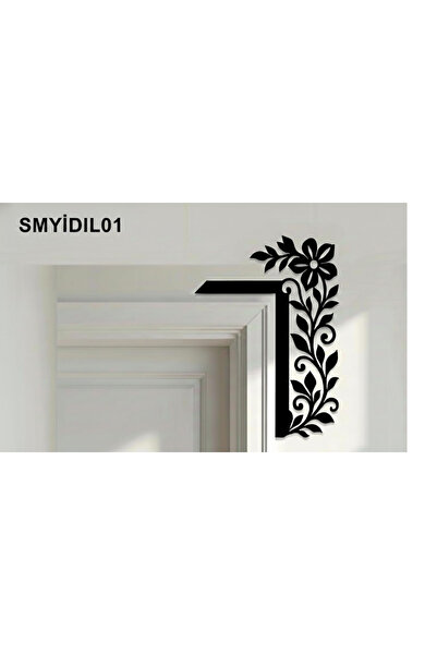 Simidil Design SMYİDİL DESİGN 30x30 cm Dekoratif Kapı Köşe Süsü - Siyah Boyan...