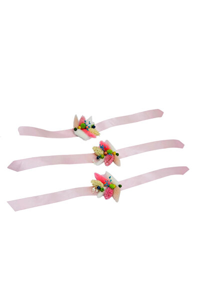 Eventissimi Set 3 Corsaje, Bratara cu Plante naturale uscate