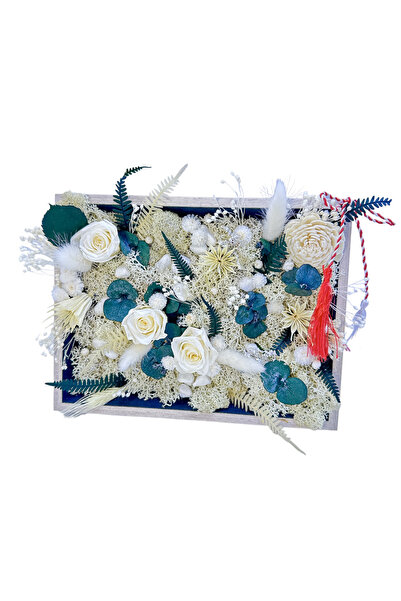 Eventissimi Aranjament floral cu licheni, plante si flori criogenate in rama ...