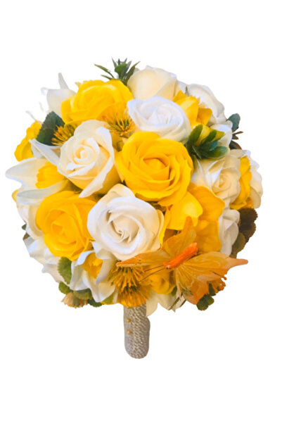 Eventissimi Flower Bouquet - White/Yellow Roses