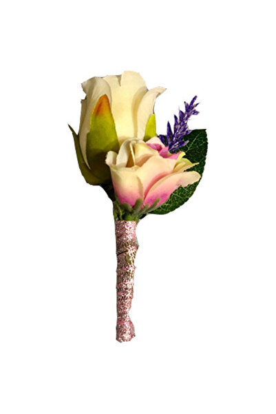 Eventissimi Roses Headband - Silk, Beige/Pink