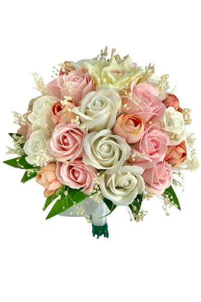 Eventissimi Buchet mare personalizabil cu trandafiri, bujori si flante natura...