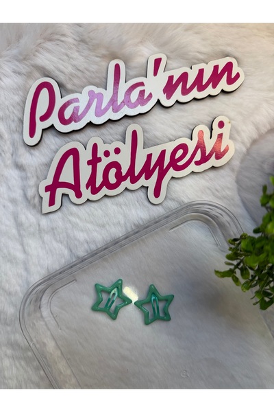 SOFT 2-пара нічних блискучих зірочок у вигляді корейської застібки-кнопки