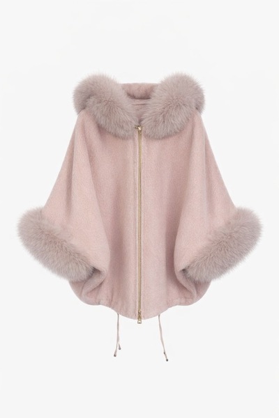 Rogue&Relic Studios Paris Kürk Detaylı Pelerin Kaban