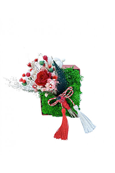 Eventissimi Mini aranjament floral in cutie cu flori criogenate si licheni (R...