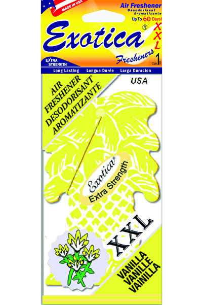 Exotica Fresheners Palm Tree Vanilla XXL Oto Asma Koku 3 adet (Made In Usa)