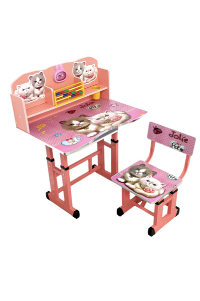 Krista Children's desk with adjustable children's chair, metal frame and MDF,...