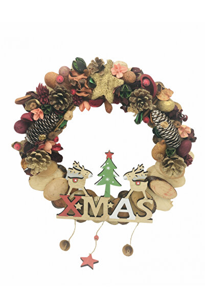 Eventissimi Coronita Craciun Eventissimi, 33 cm, Lemn si Potpourri