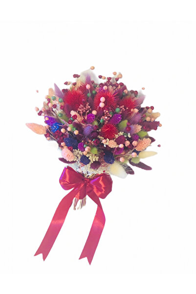 Eventissimi Buchet de Flori - Plante Uscate, Multicolor, predominant Grena