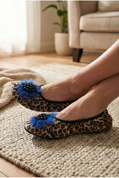 Mijja Velvet, Stoned and Furry Home Slippers, Daily Gift, Hajj Umrah Dowry Gi...