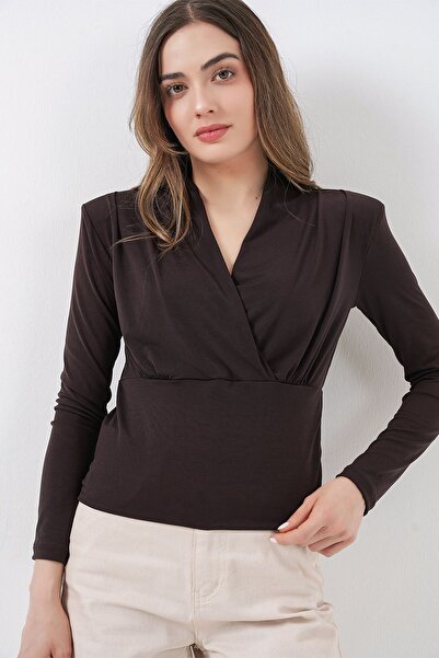 Hiccup Bdart V-Neck Flowy Blouse