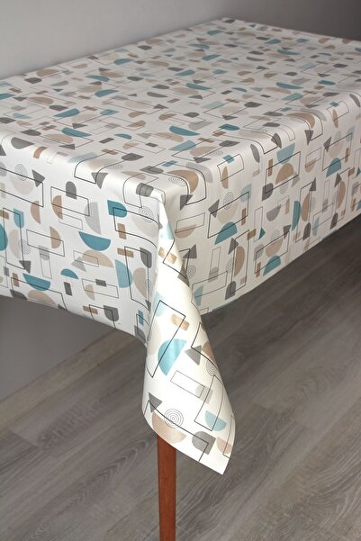 DDHOME Față de masă din PVC ștergabilă cu fibre 66-MrlGeometric