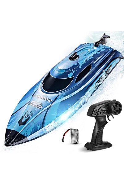 iUni Barcă cu telecomandă HJ820, barcă RC de mare viteză, viteză 25 km/h, 2,4...