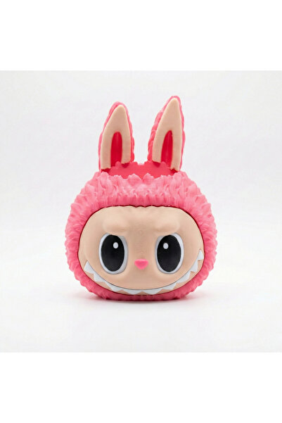 Atatuğ Hediyelik 3D Printed Pen Holder with Cute Labubu Figure - Pink Texture...