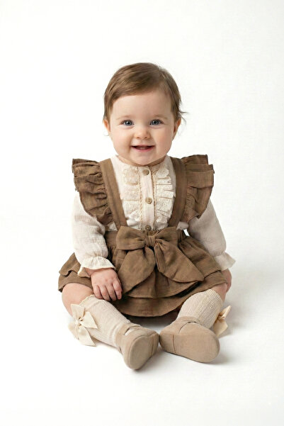 Baby Animals Kız Bebek Elbise Kız Çocuk Elbise Fiyonklu Doğum Günü Parti Düğü...