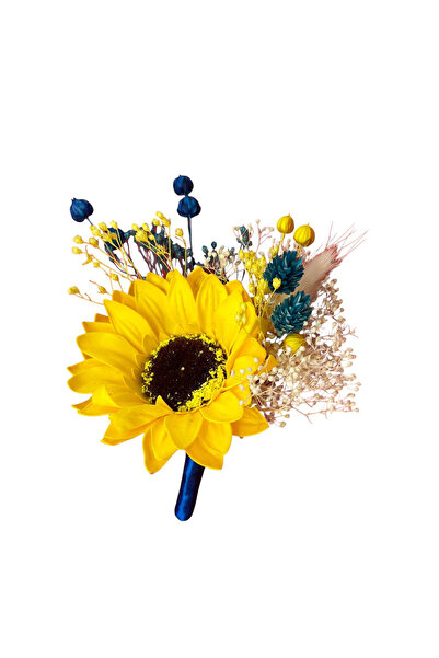 Eventissimi Traditional wedding crown with soap sunflower and natural dried f...