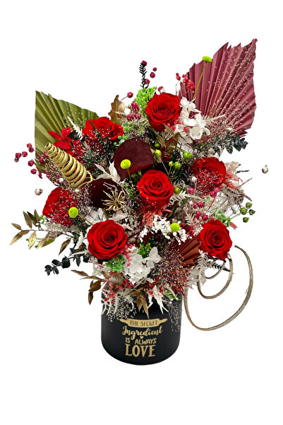 Eventissimi Aranjament floral cu trandafiri criogenati si plante criogenate s...