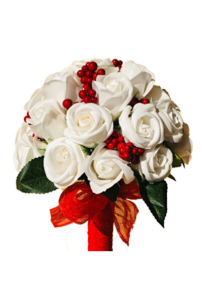 Eventissimi Buchet de Flori - Trandafiri Alb/Rosu