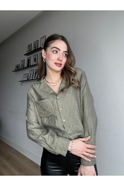 AÈC PRIVÈ Women's Embroidered Linen Shirt