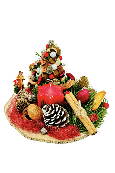 Eventissimi Aranjament de Craciun cu lumanare (Multicolor)