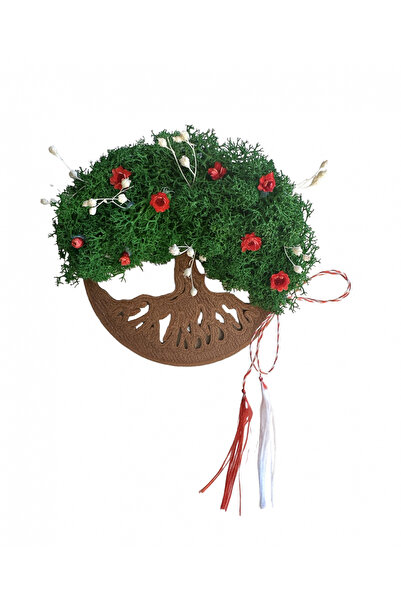 Eventissimi Magnet de frigider pomul vietii cu licheni si flori naturale usca...