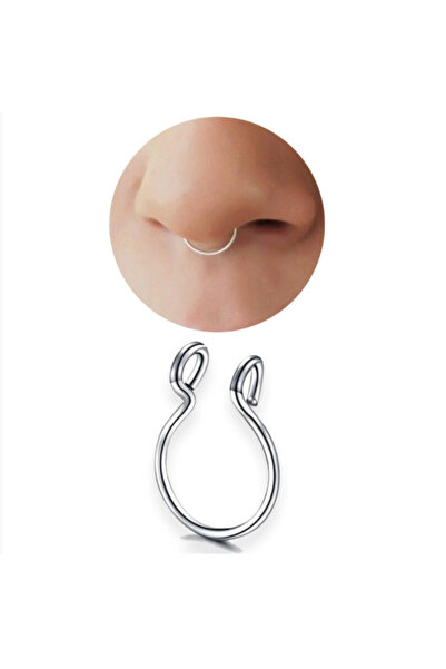 TakıLabirenti Sıkıştırmalı Septum Halkası, Fake Burun piercingi, septum Takıs...