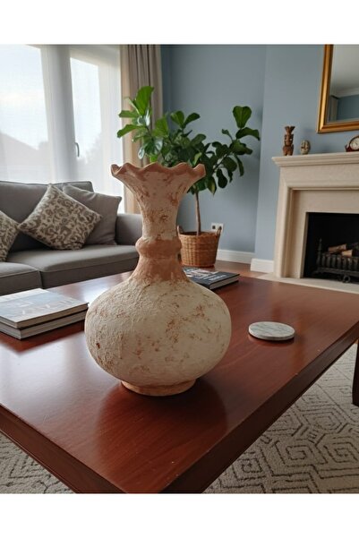 Atiz Çömlek evi Dekoratif dokulu Toprak vazo