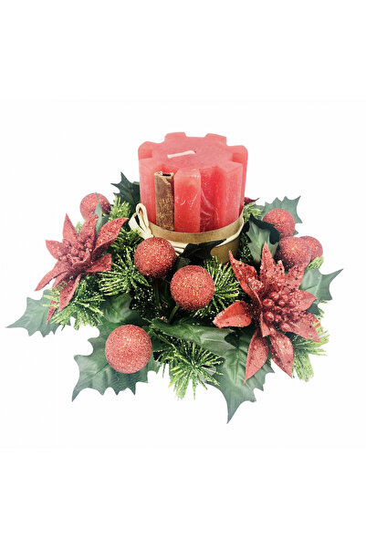 Eventissimi Wedding/christening candle – 14 cm, natural wax, green